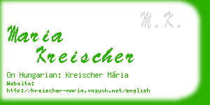 maria kreischer business card
